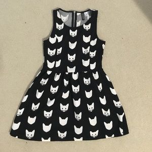 Cat print dress! Worn only once!