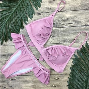 Pink Ruffle Bikini