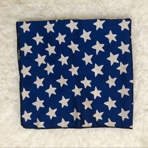 Blue Square Scarf with White Stars