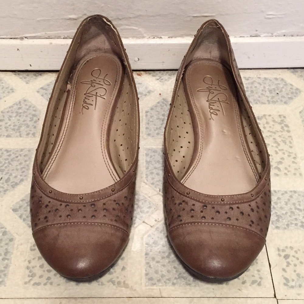 Life Stride Perforated Ballet Flats