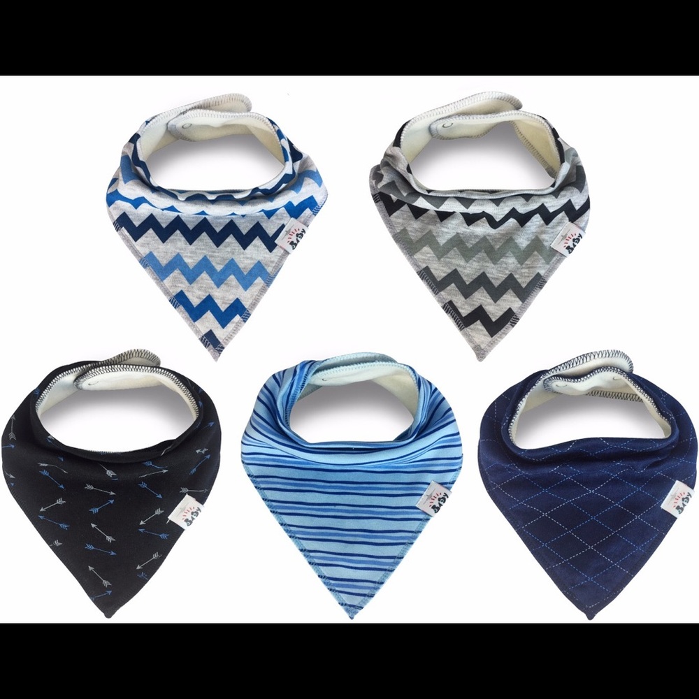 Baby Bandana Drool Bibs, 5Pcs Organic Gift Set