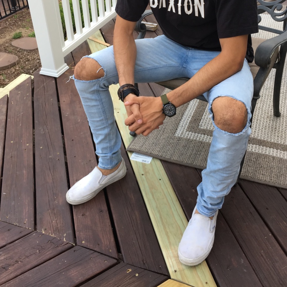 Pacsun StackedSkinny Vintage Wash Distressed Denim