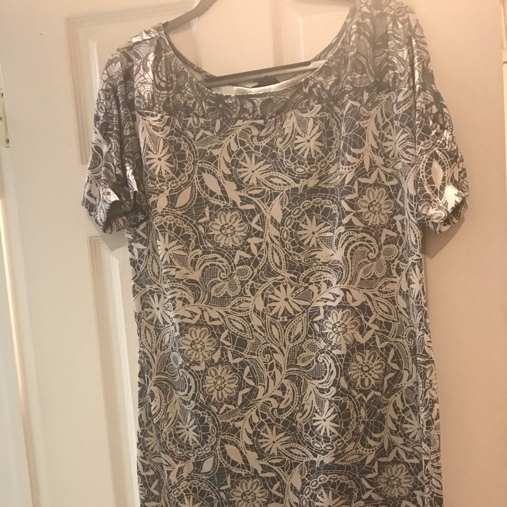 Banana Republic Lace Print Shift Large