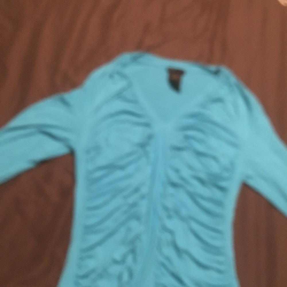 Riuched front top.long sleeved.