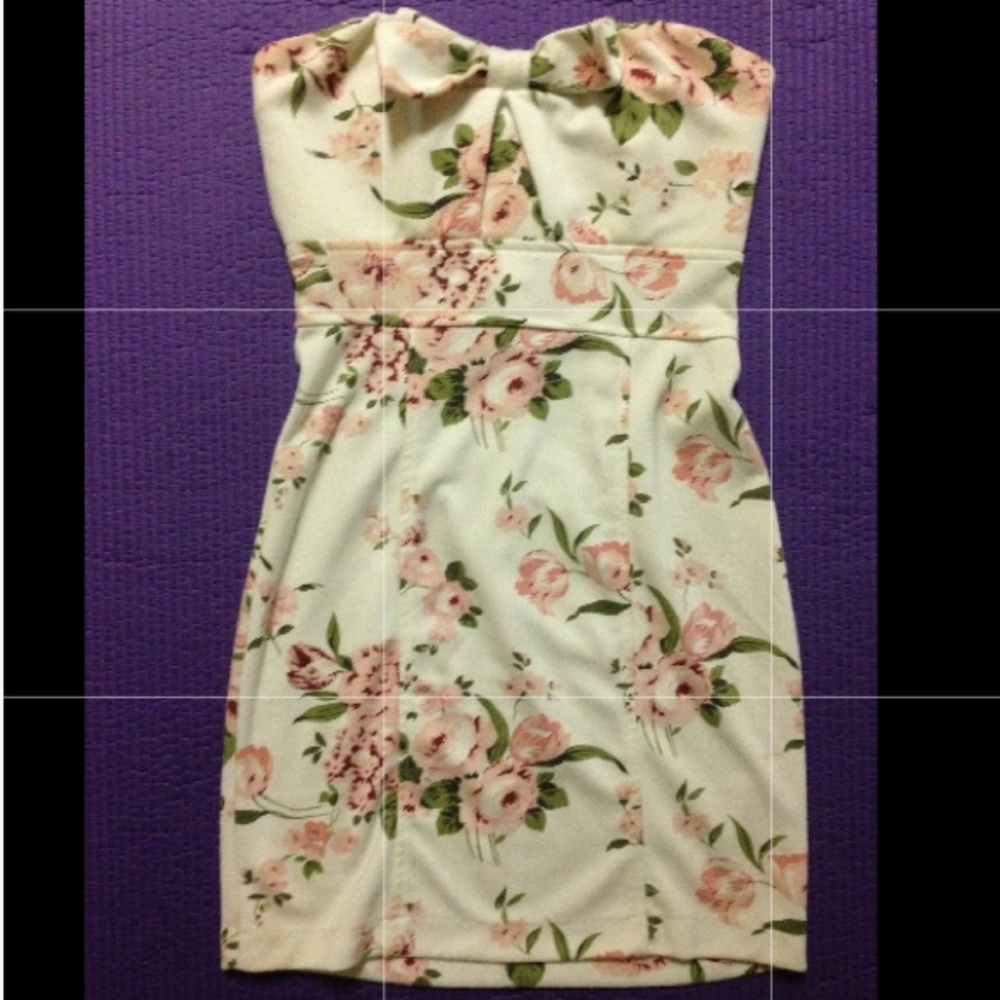 Love Culture White Floral Strapless
