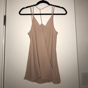 Naked Zebra Blush Braided Strap Tank