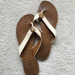 Tory Burch while flip flops size 7.5