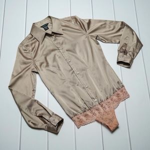 Moda International Satin Body Suit