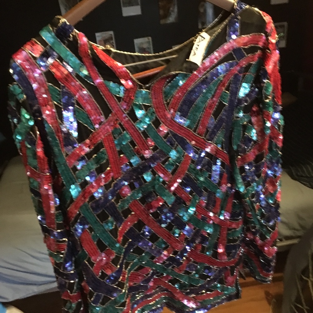Vintage 80's sequined blouse