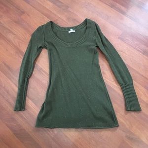 Speckled Olive Green Sweater - Size S