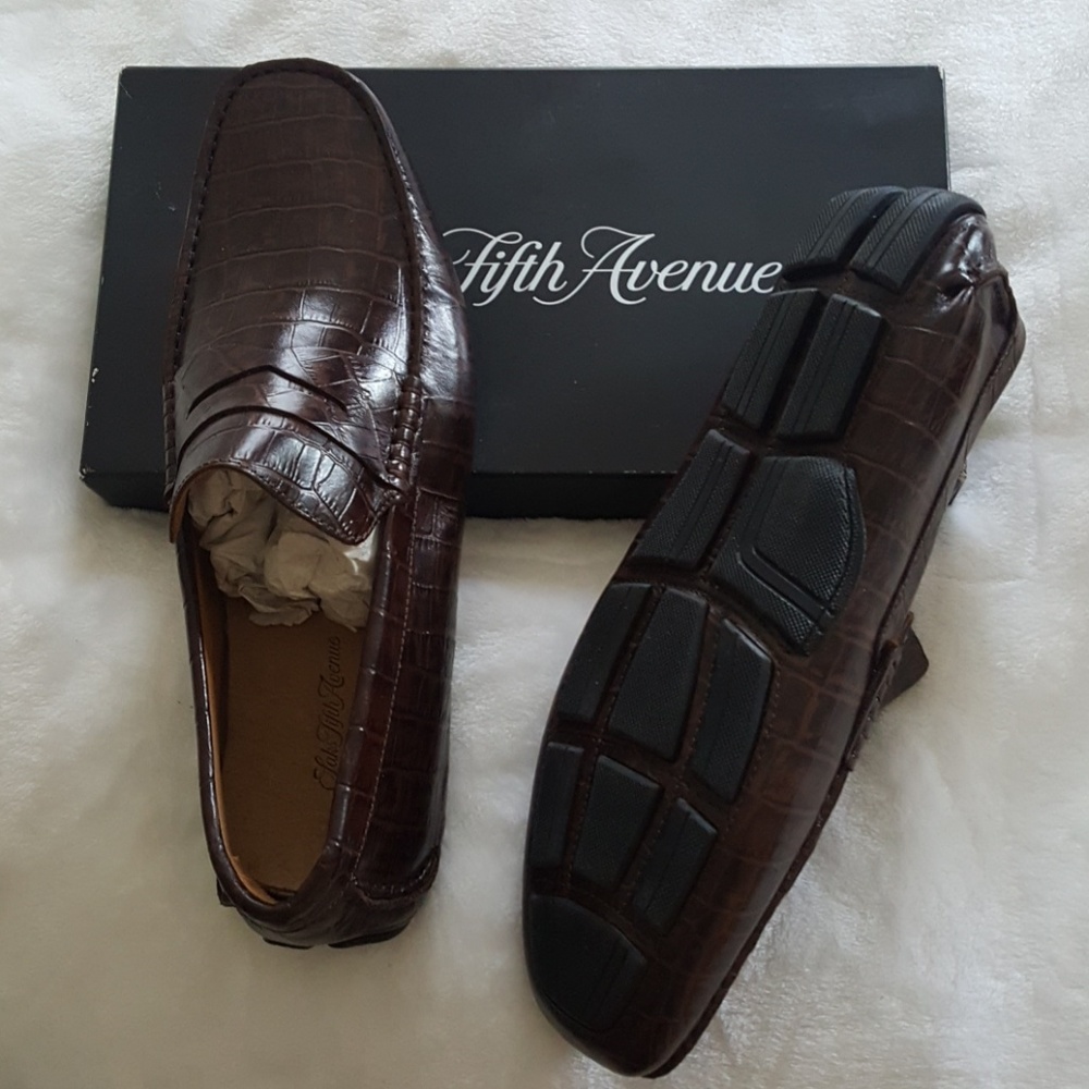 Moc Crocodile penny loafers