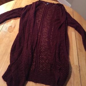Burgundy cardigan
