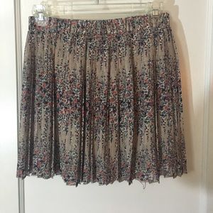 Floral Pleated Skirt