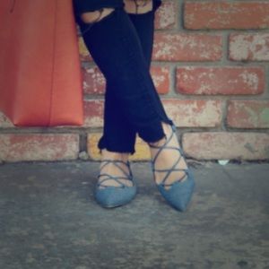 Lace up flats