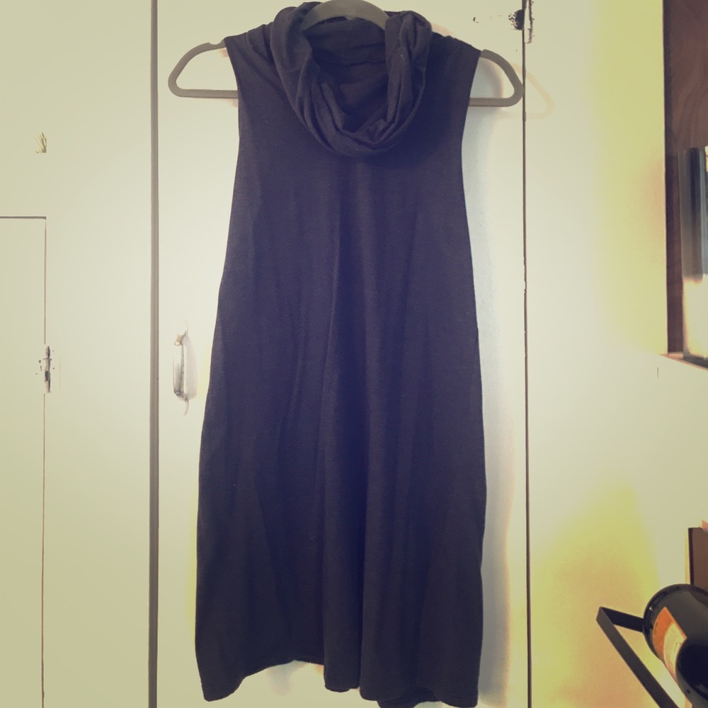 Cowl-neck cotton dress