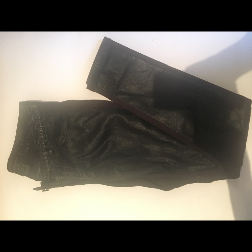 French Connection Genuine Leather Front Pants
