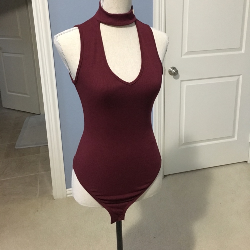 Burgundy bodysuit