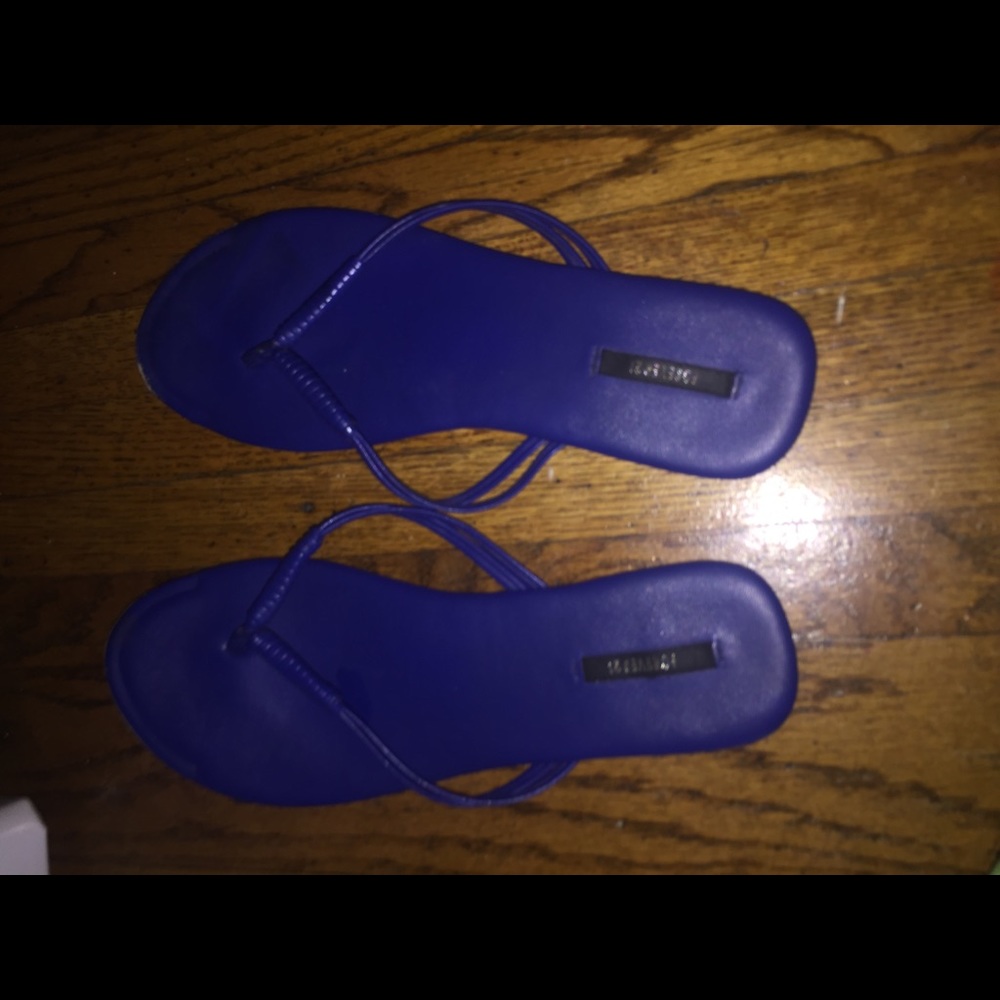 Royal blue slippers forever 21