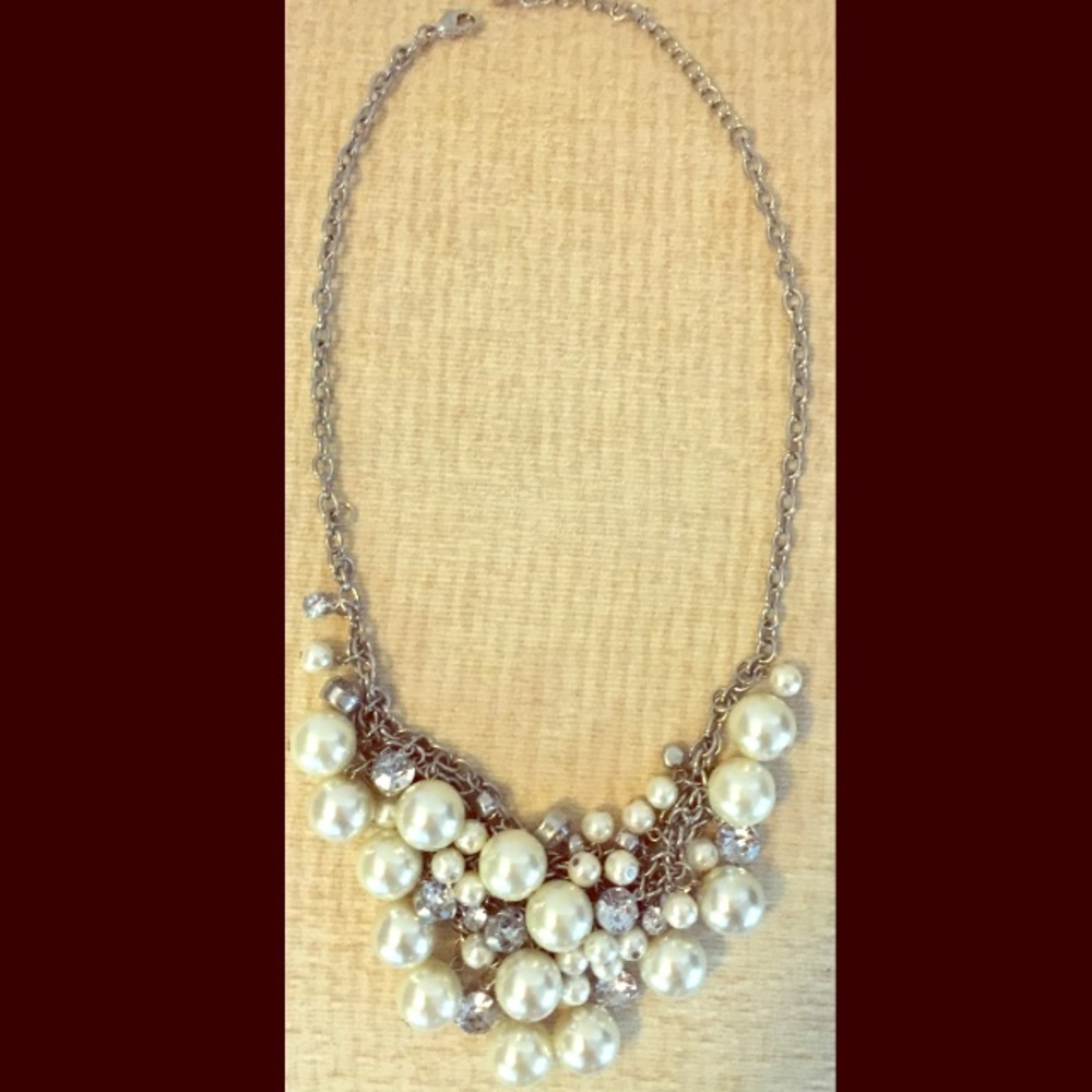 Pearl and Rhinestone Necklace