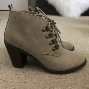 Restricted Taupe Ankle Booties Size 7
