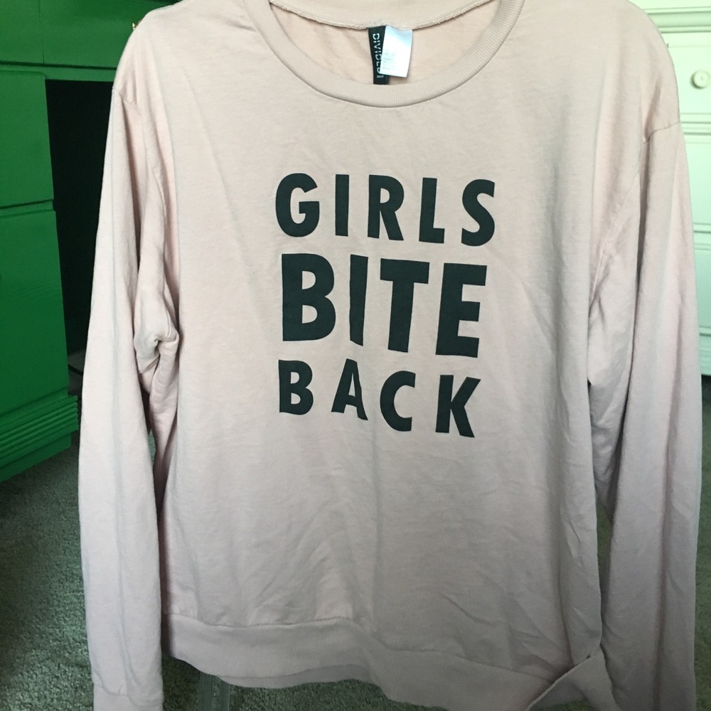 H&M rosy pink graphic sweater