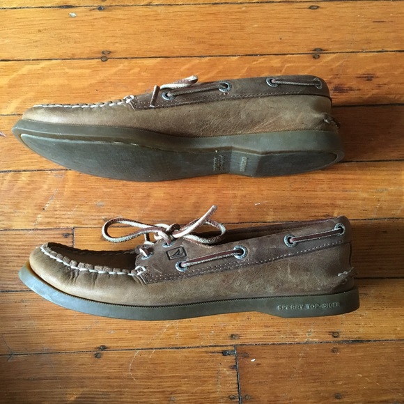 Sperry Top-Sider 7.5 A/O Sahara Leather Honey - Picture 4 of 8