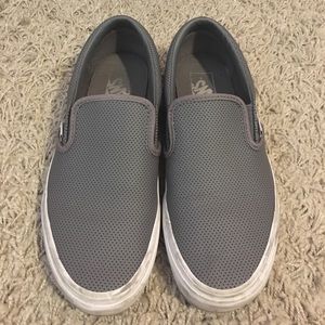 Vans Slip On Grey Perf Leather