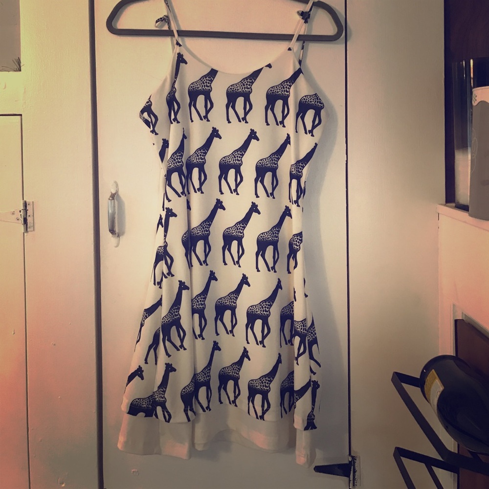 Super fun giraffe print dress