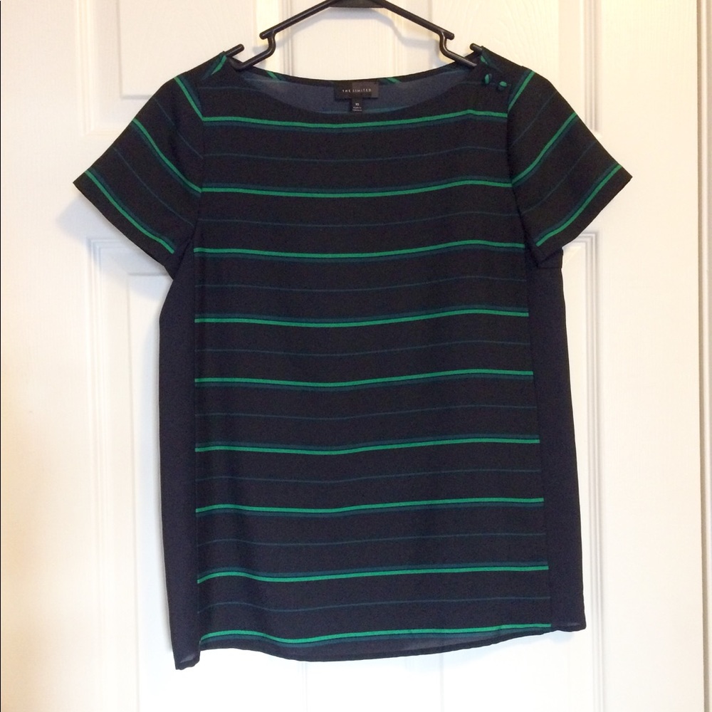 The Limited navy striped top
