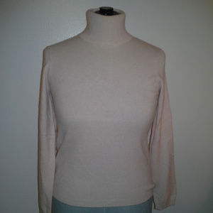 Baby pink cashmere turtleneck womens M