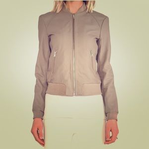 Soia & Kyo Lambskin Leather Bomber Jacket