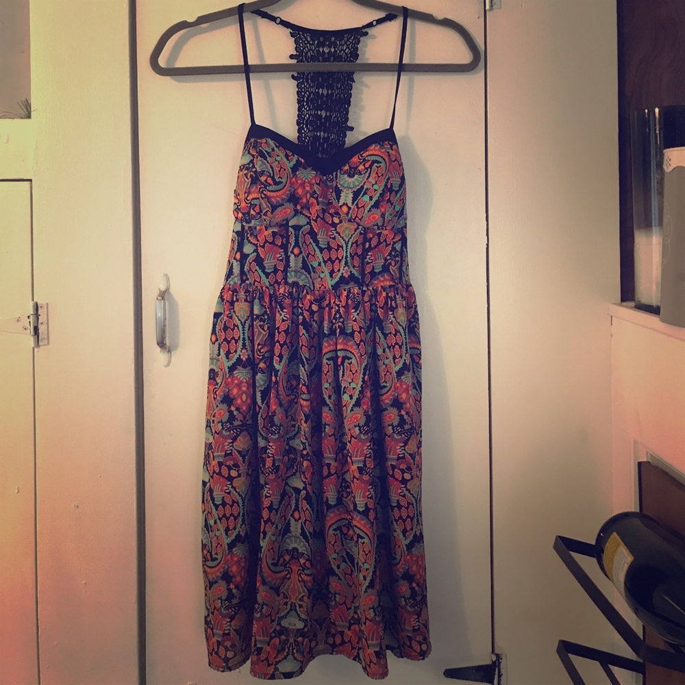 Print racerback dress
