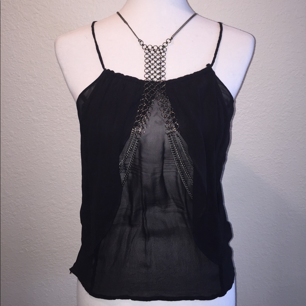 Costume national top camisole sheer with layers