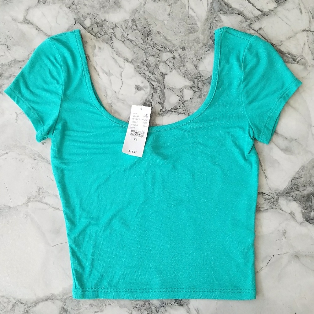 L.A. Hearts Mint Crop Top