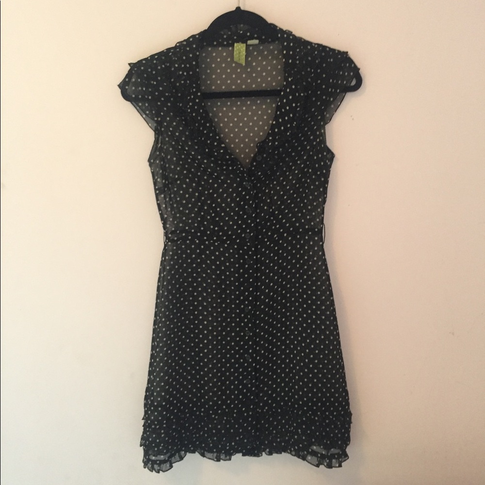 Vintage Chiffon Swiss Dot Dress