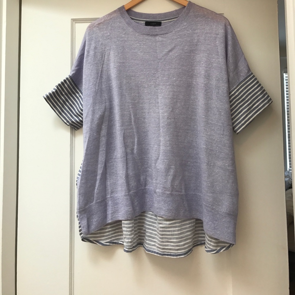 Oversized top with striped back