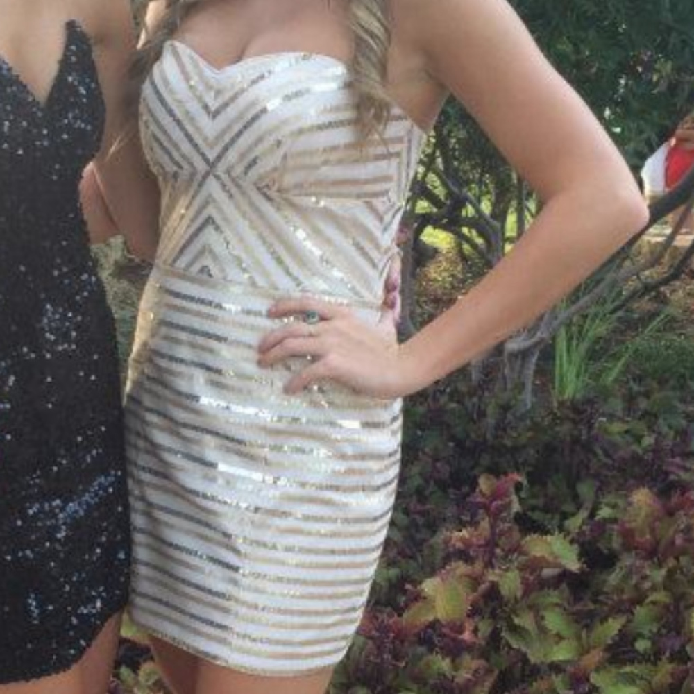 Sequin Strapless Dress