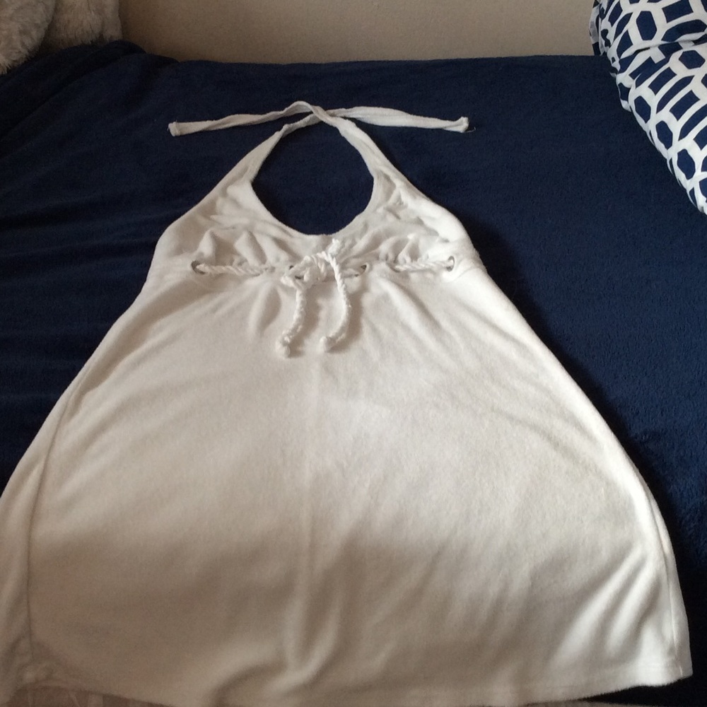 NAUTICA Women's White Terrycloth Sundress.