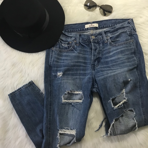 Hollister Denim - Hollister Ripped Boyfriend Jeans sz 7 or 28
