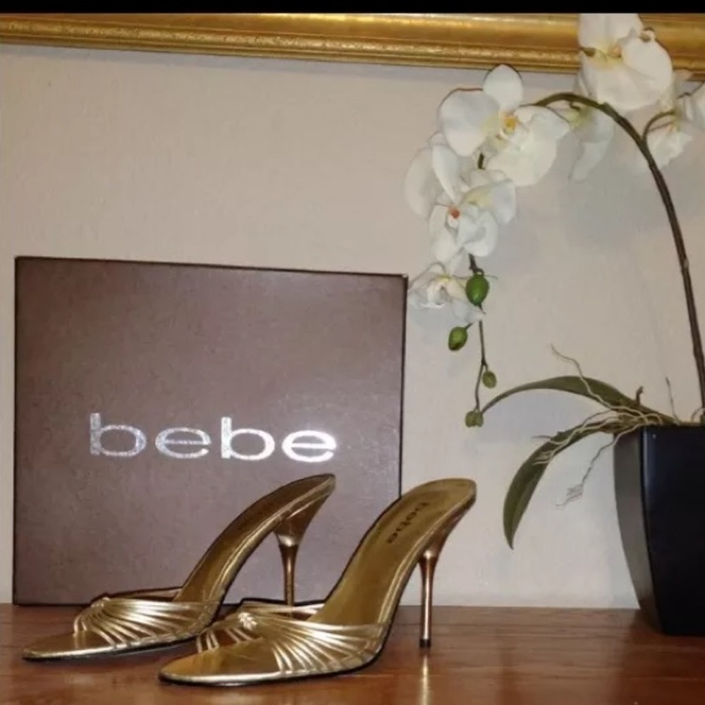 Bebe Gold Stilettos