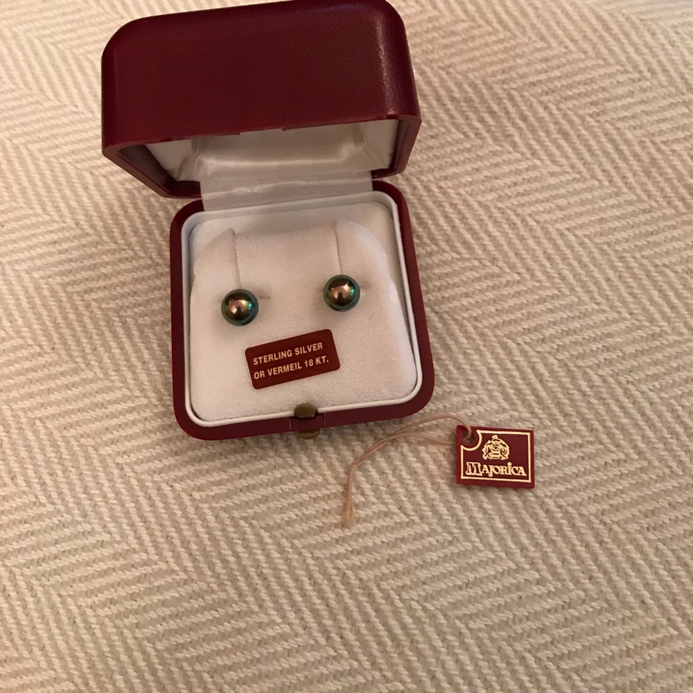 Majorica pearl earrings