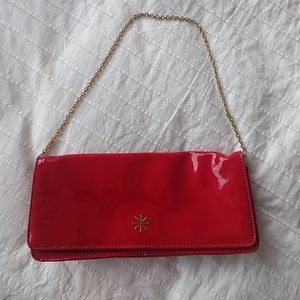 Red patent leather Isaac Mizrahi evening bag
