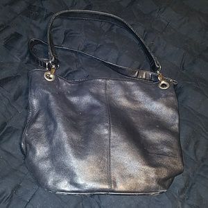 Black leather purse