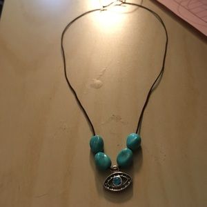 Home made blue eye necklace