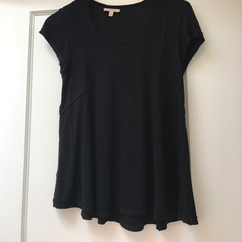 Anthropologie soft and swingy black top