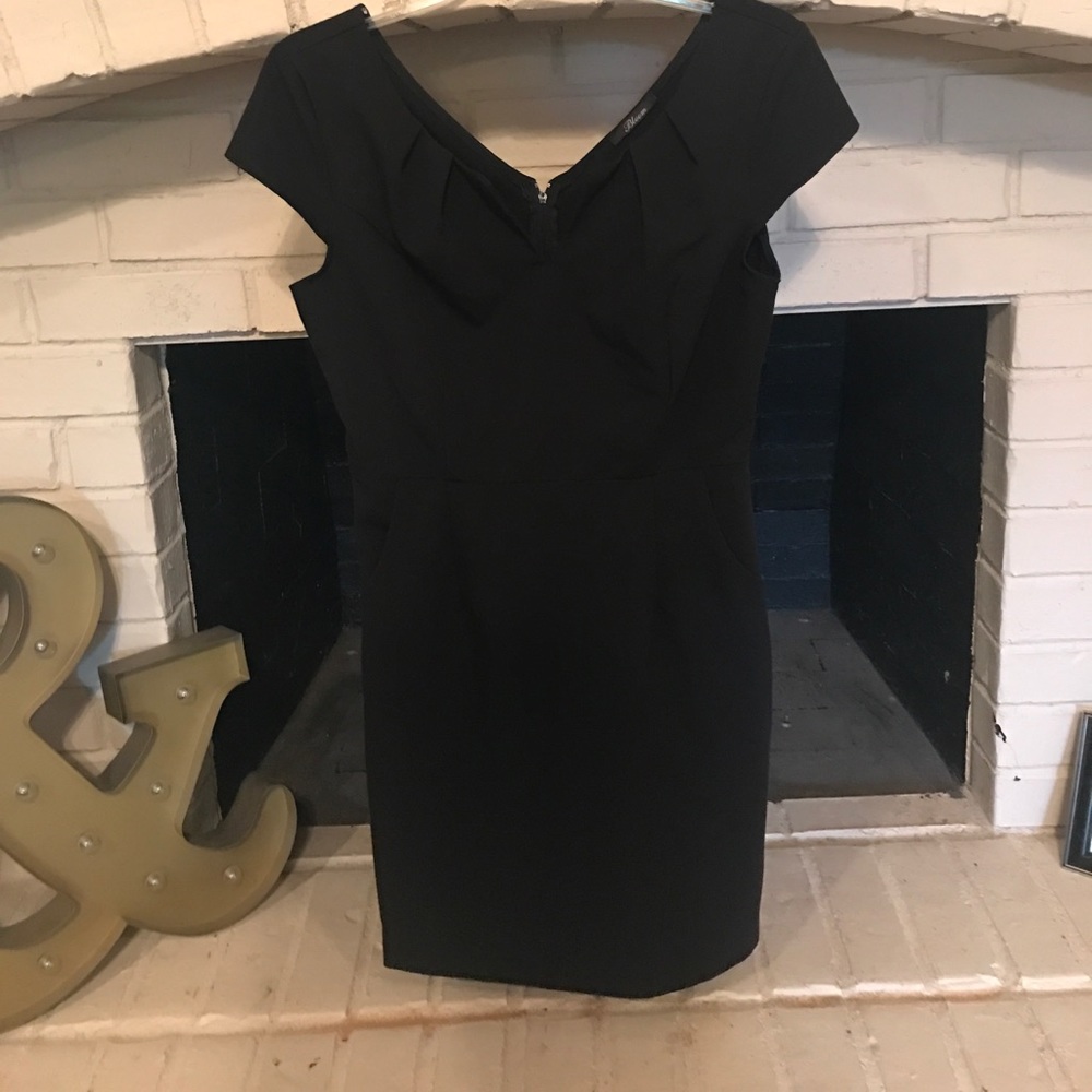 Black mini fitted dress