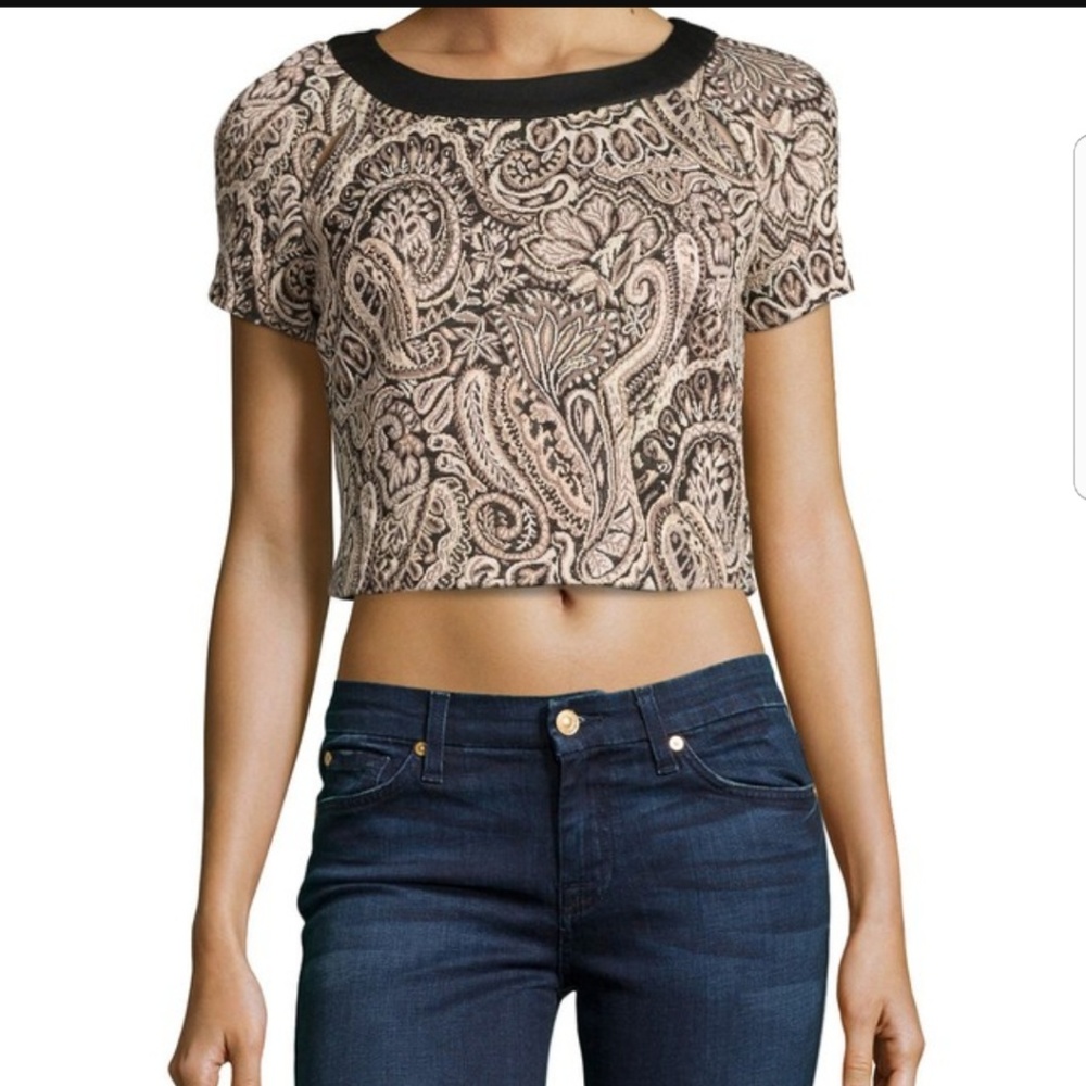 ECI New York Jacquard Crop Top