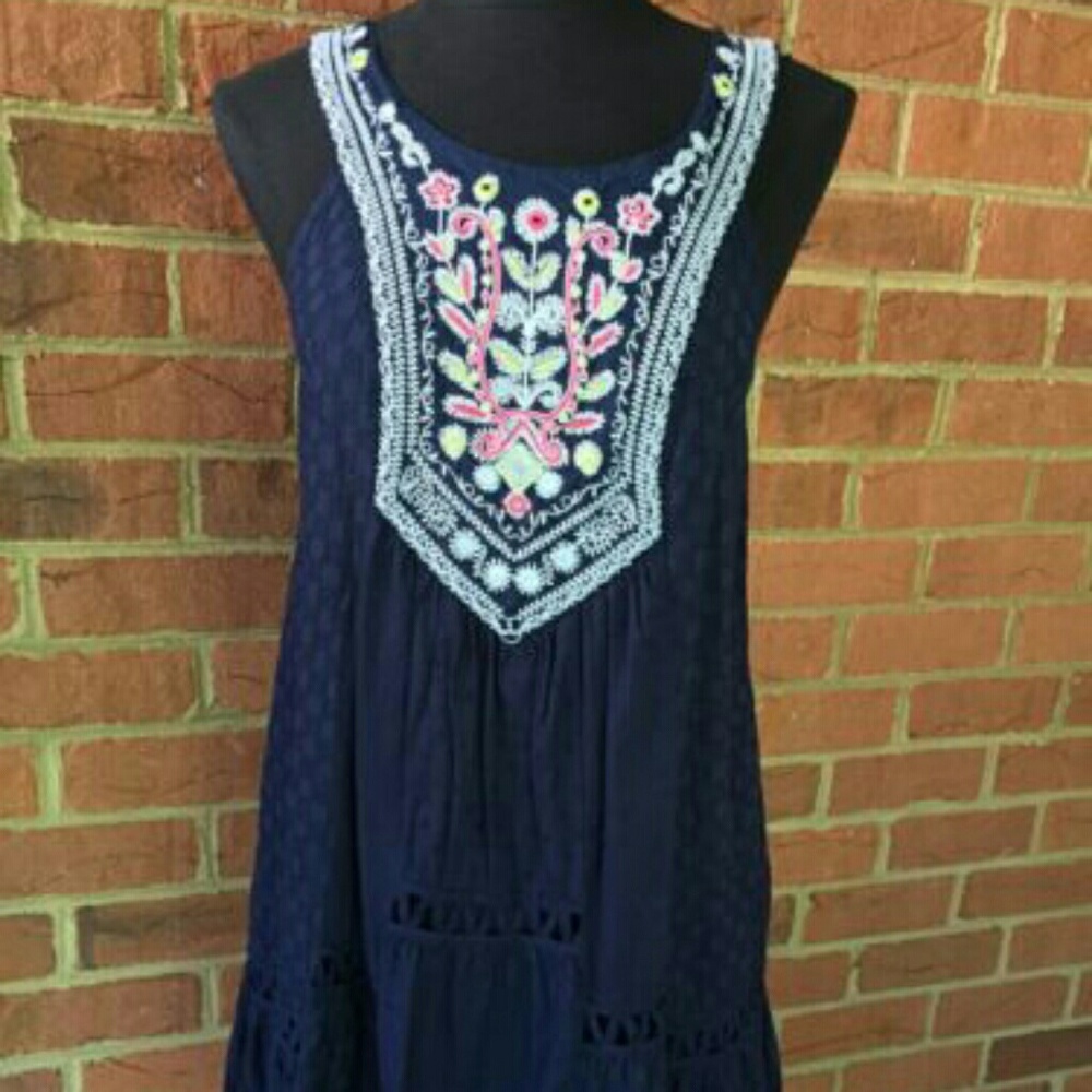 Anthropolgie Maeve Navy Dress