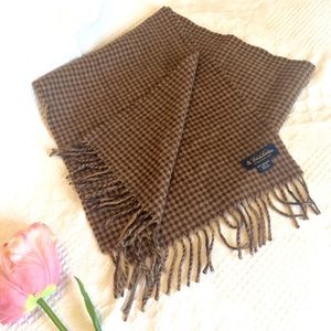 Brooks Brothers plaid lambswool scarf