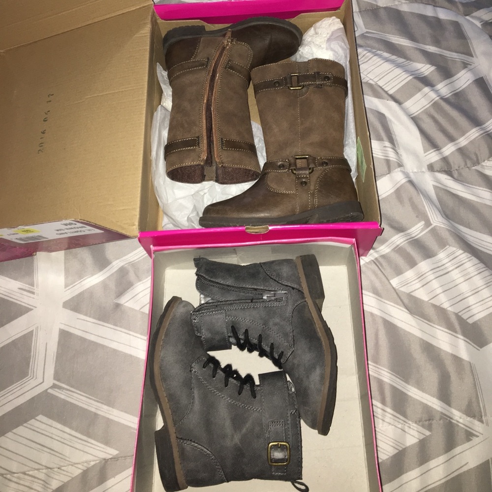 2 pair toddler girls boots size 9